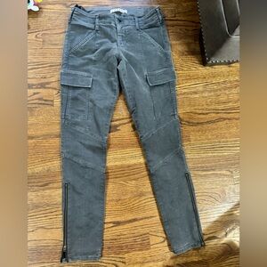 J BRAND Jeans Womens 27 Gray Houlihan Skinny Cargo Ankle Zipper Military Utility